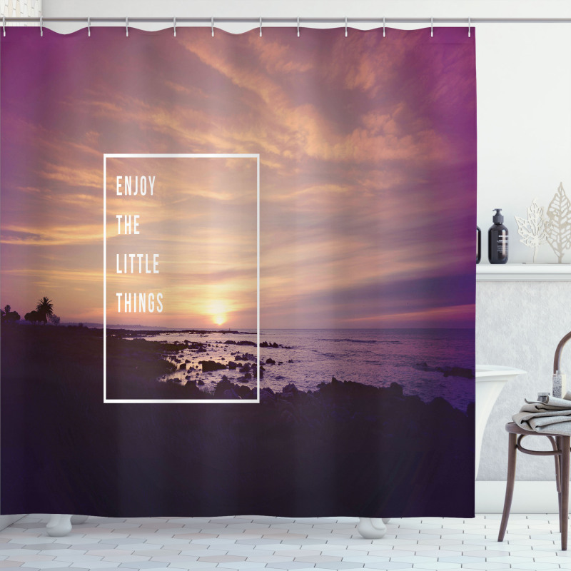 Sunset on Beach Shower Curtain