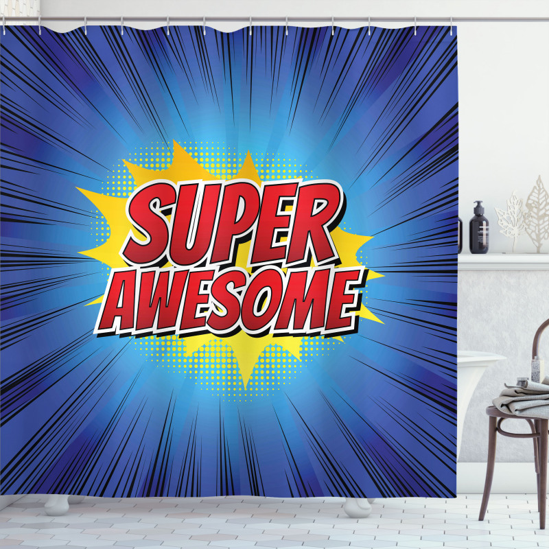 Comic Book Design Shower Curtain