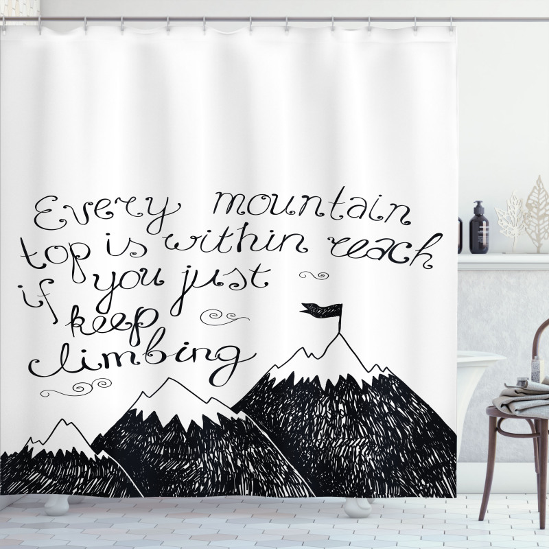 Sketchy Mountains Shower Curtain