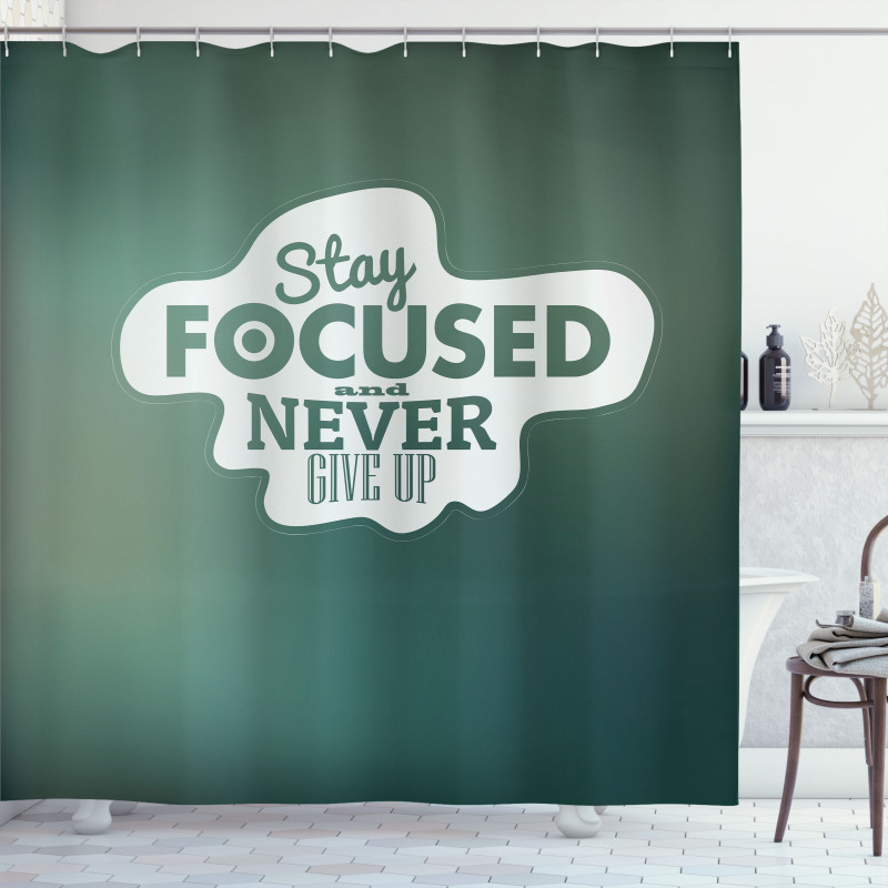 Stay Focused Words Shower Curtain