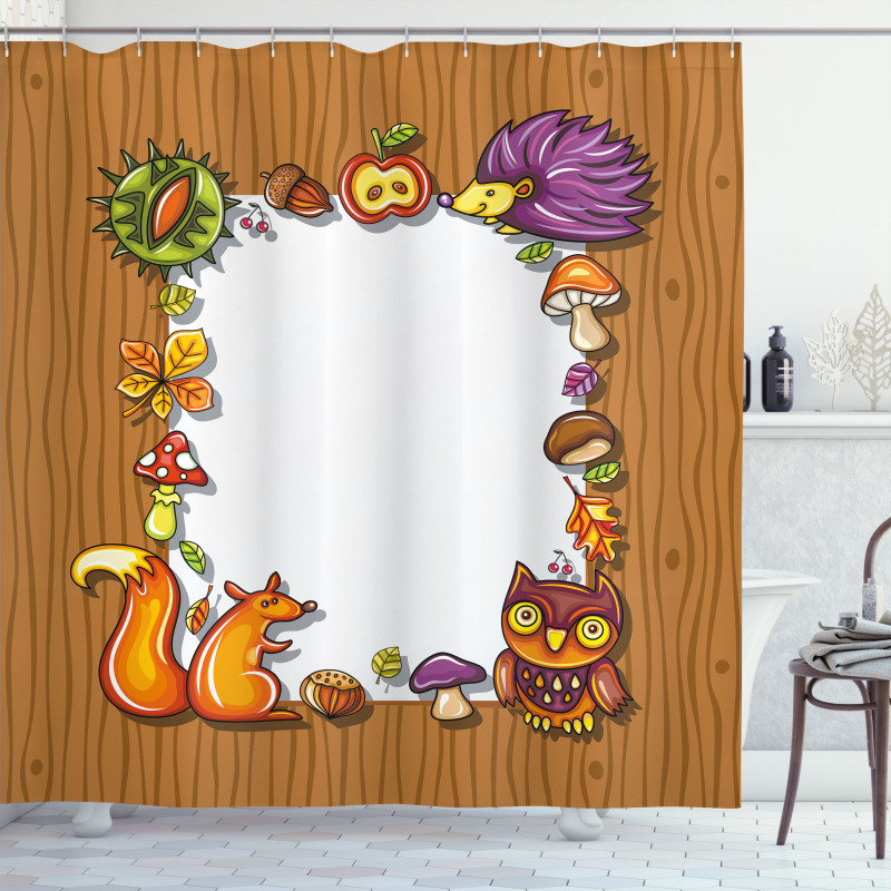 Rustic Animal Fun Shower Curtain