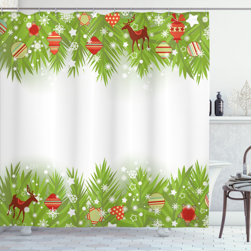 Coniferous Noel Tree Shower Curtain