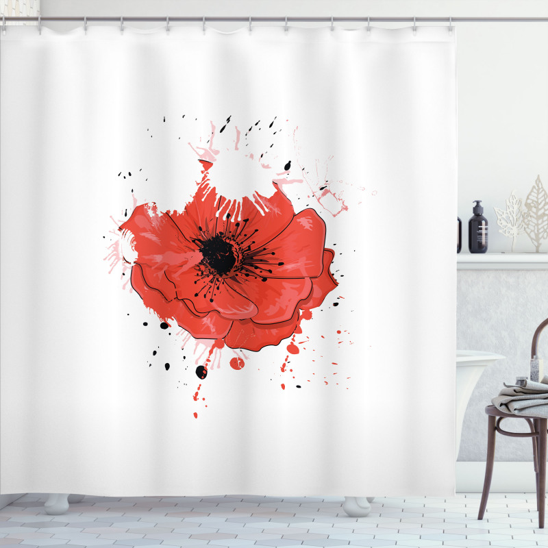 Head of Opiate Flower Art Shower Curtain