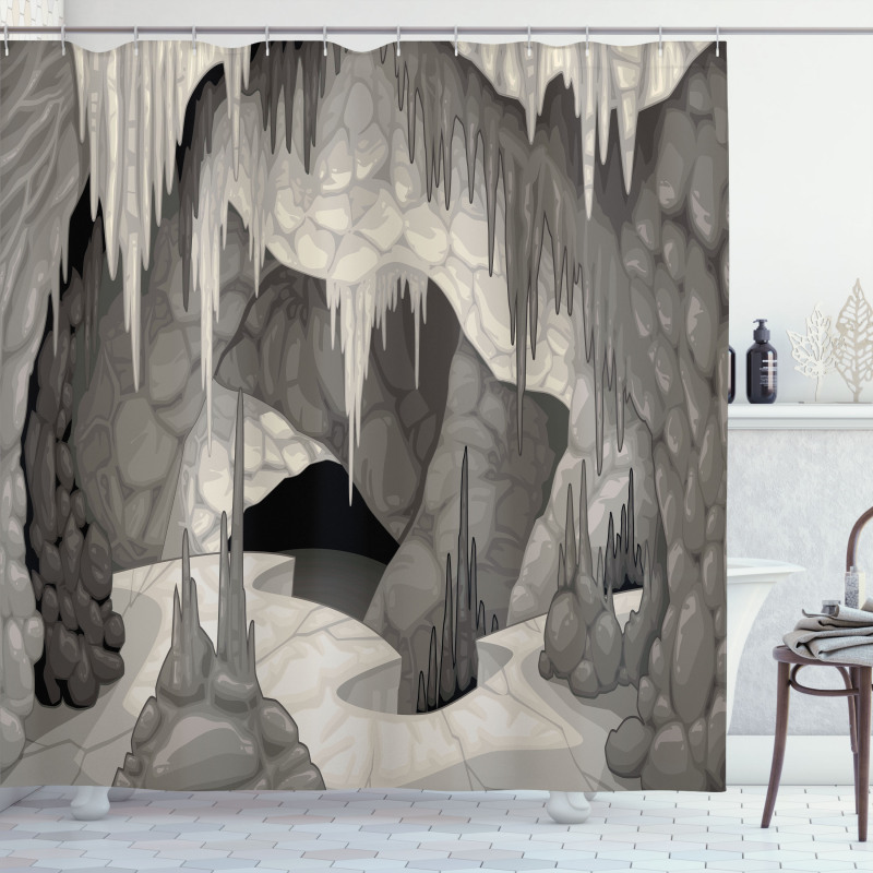 Cavern with Stalagmites Shower Curtain