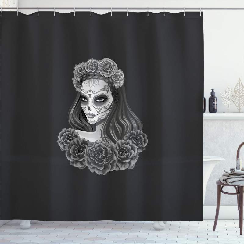 Calavera Girl Shower Curtain