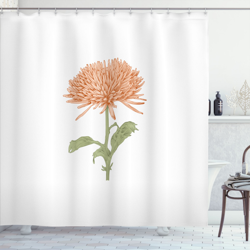 Retro Blooming Nature Shower Curtain