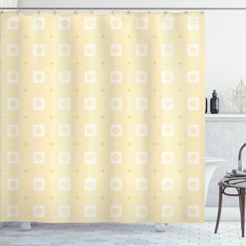 Lattice Girih Shower Curtain