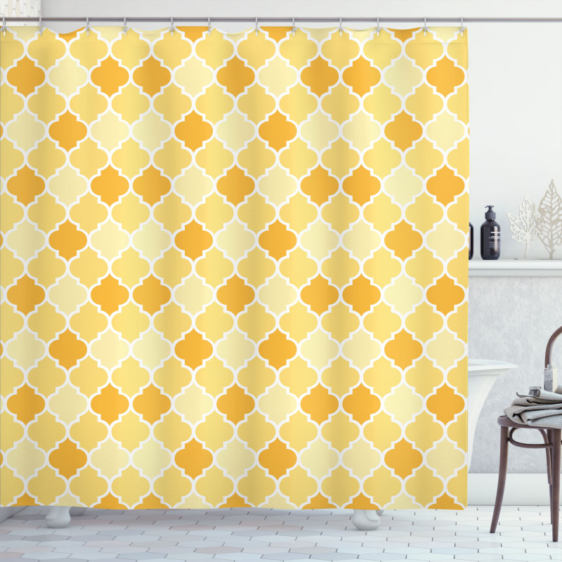 Trellis in Yellow Shower Curtain