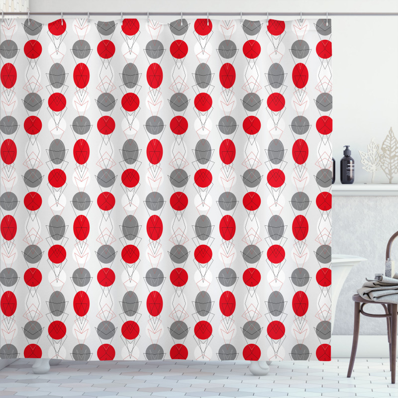 Geometrical Spotty Shower Curtain