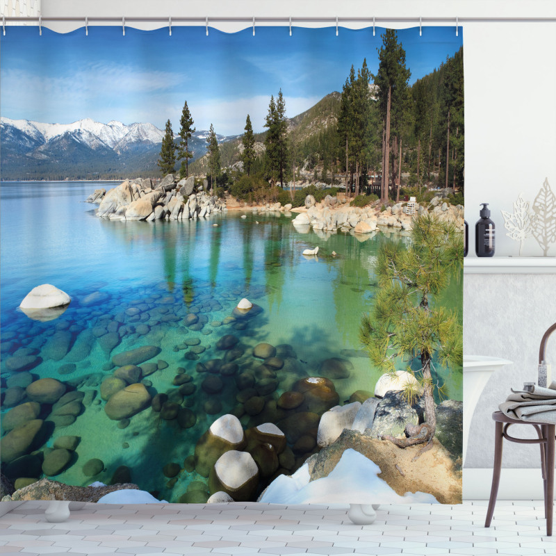 Summer Lake Photo Shower Curtain