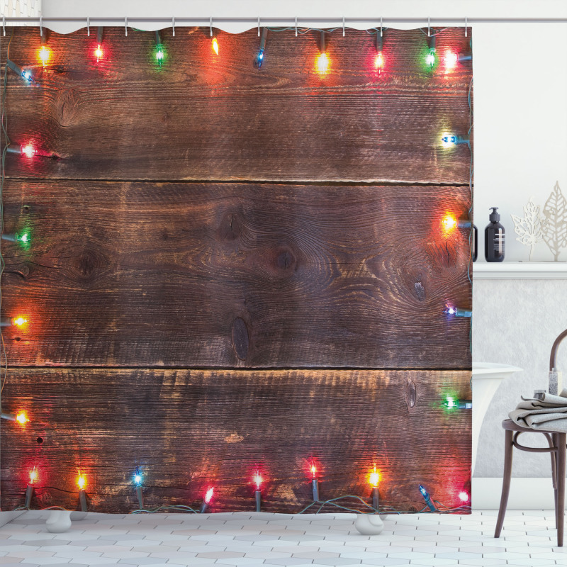 Wooden Board Rustic Shower Curtain