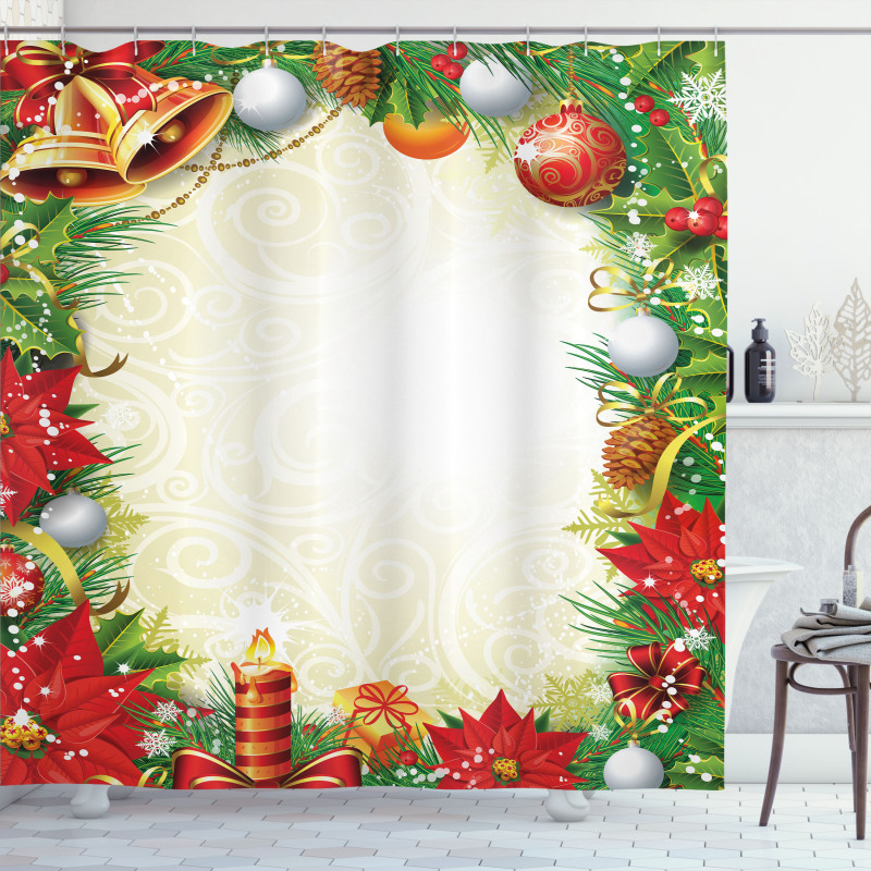 Abstract Christmas Tree Shower Curtain