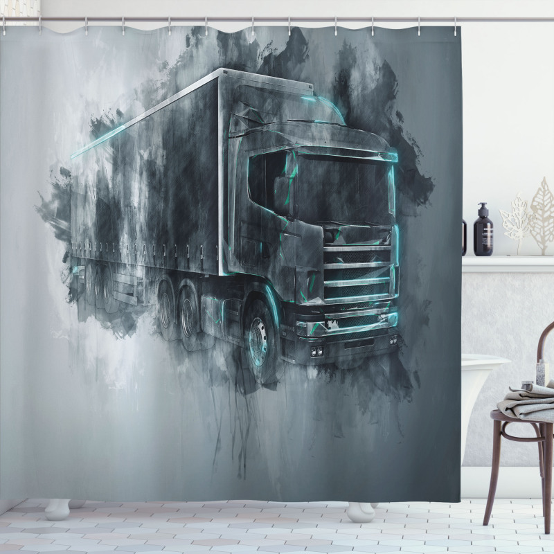Cargo Delivery Theme Shower Curtain