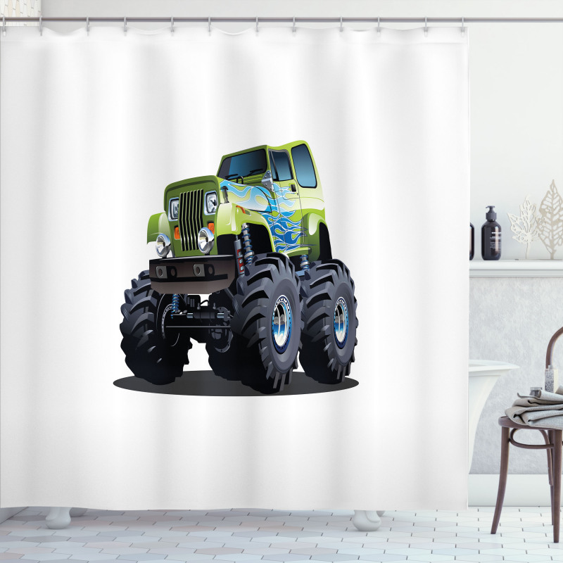 Monster Truck Off Road Shower Curtain