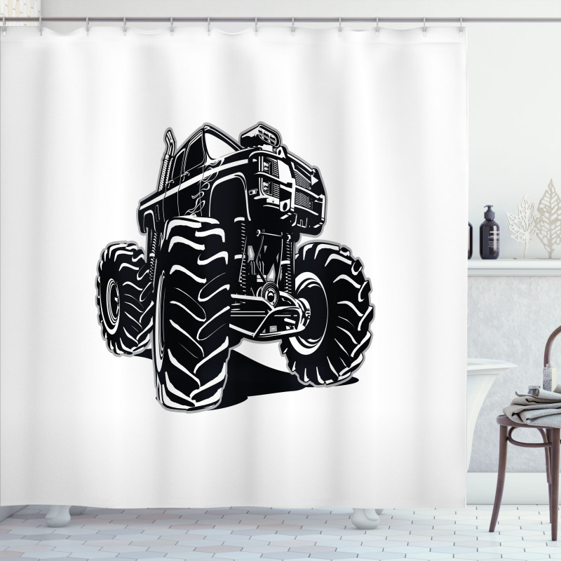 Modified Monster Pickup Shower Curtain