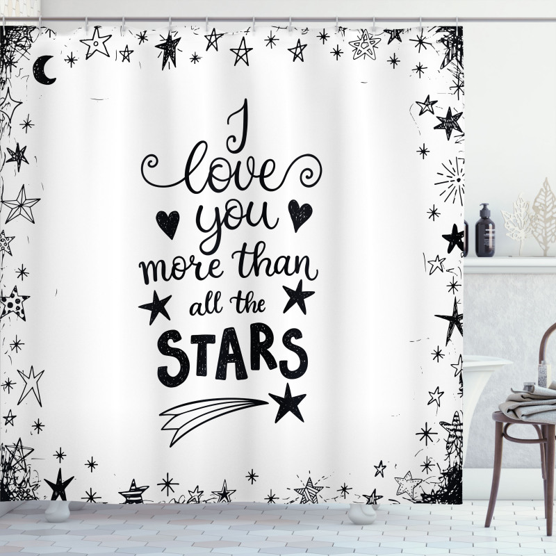 Stars for Loved Shower Curtain