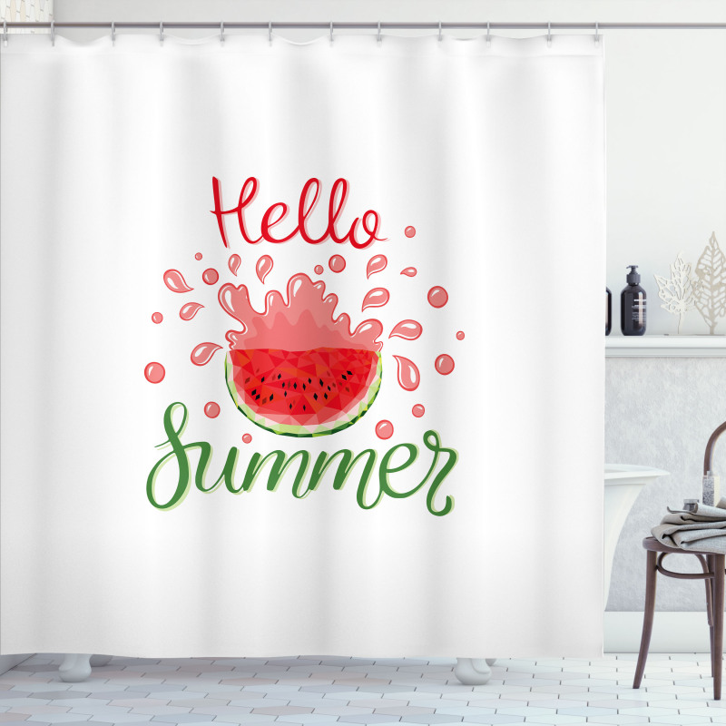 Cartoon Watermelon Shower Curtain