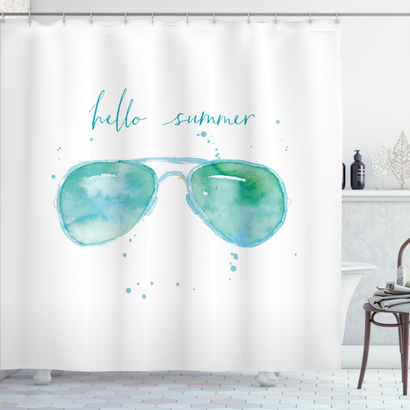 Sunglasses Phrase Shower Curtain