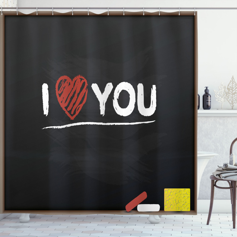 Cartoon Blackboard Shower Curtain