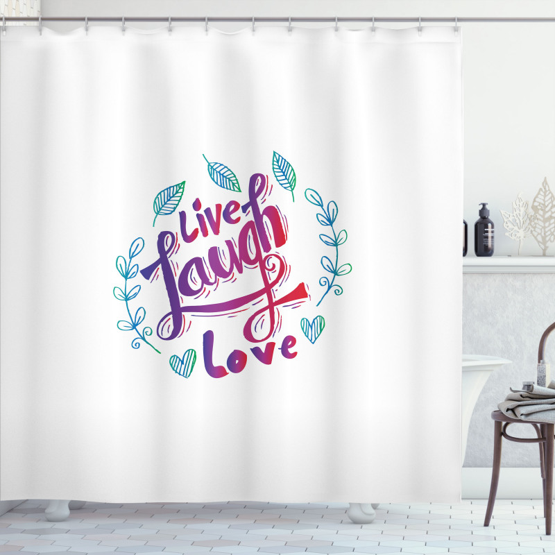 Inspiration Phrase Shower Curtain