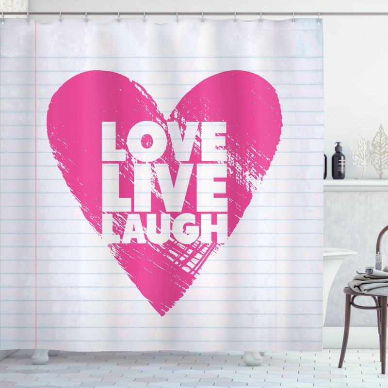 Notebook Words Shower Curtain