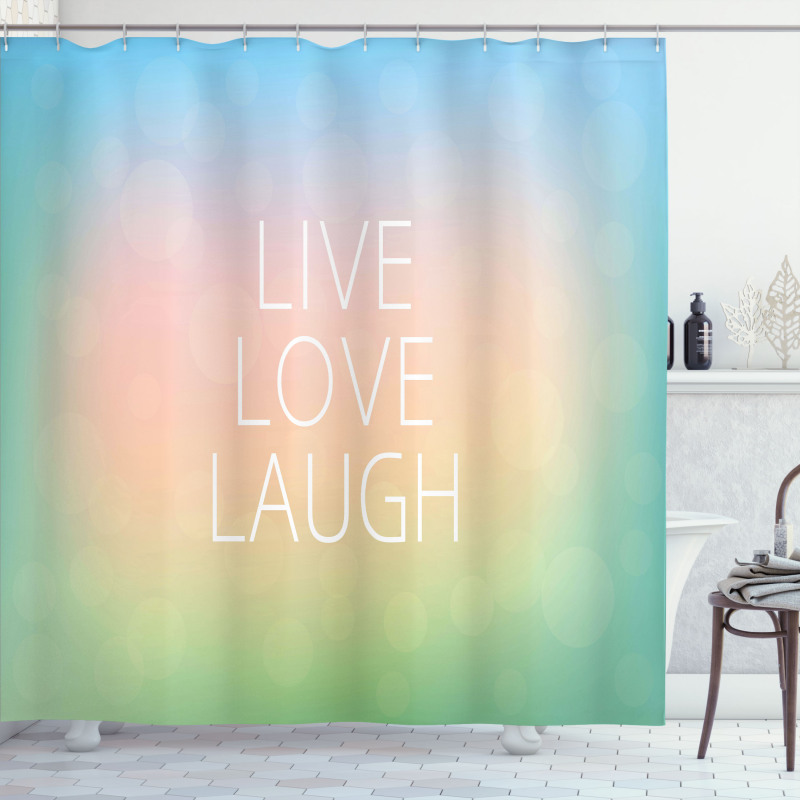 Bokeh Slogan Shower Curtain