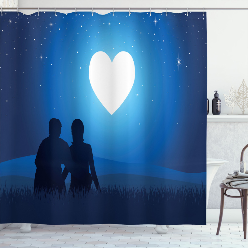 Couple Silhouette Shower Curtain