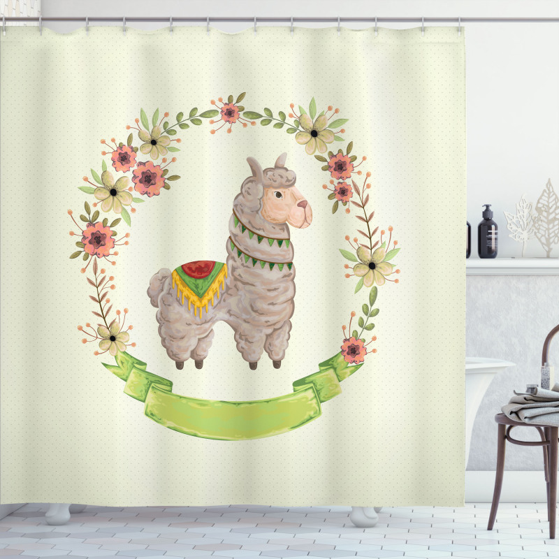 Colorful Watercolor Flora Shower Curtain