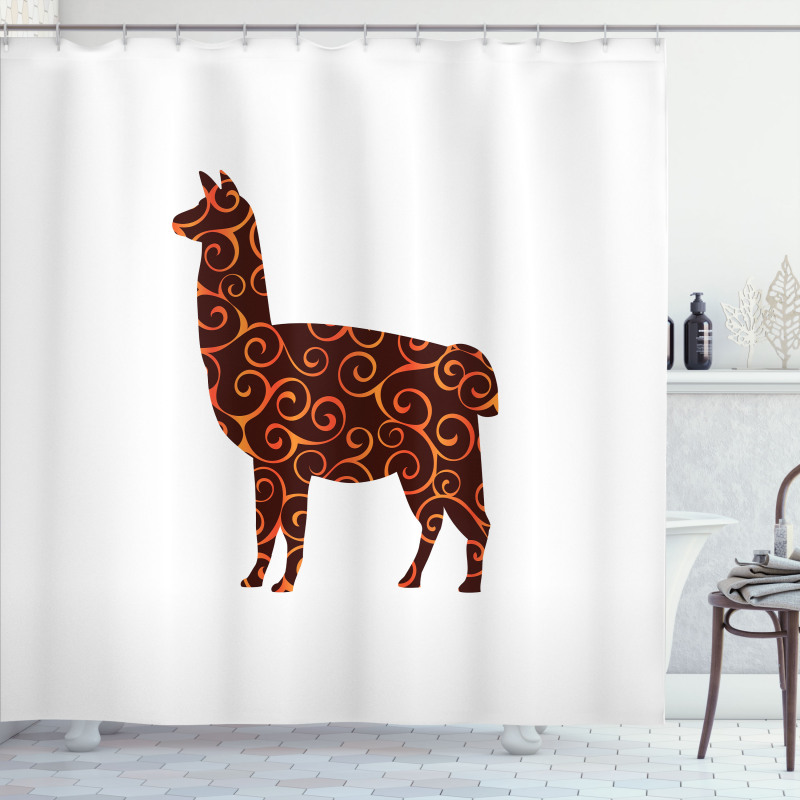 Animal Silhouette Lines Shower Curtain
