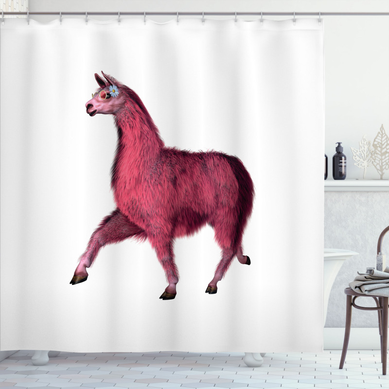 Pink Abstract Animal Shower Curtain