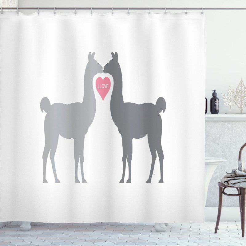 2 Animals in Love Shower Curtain