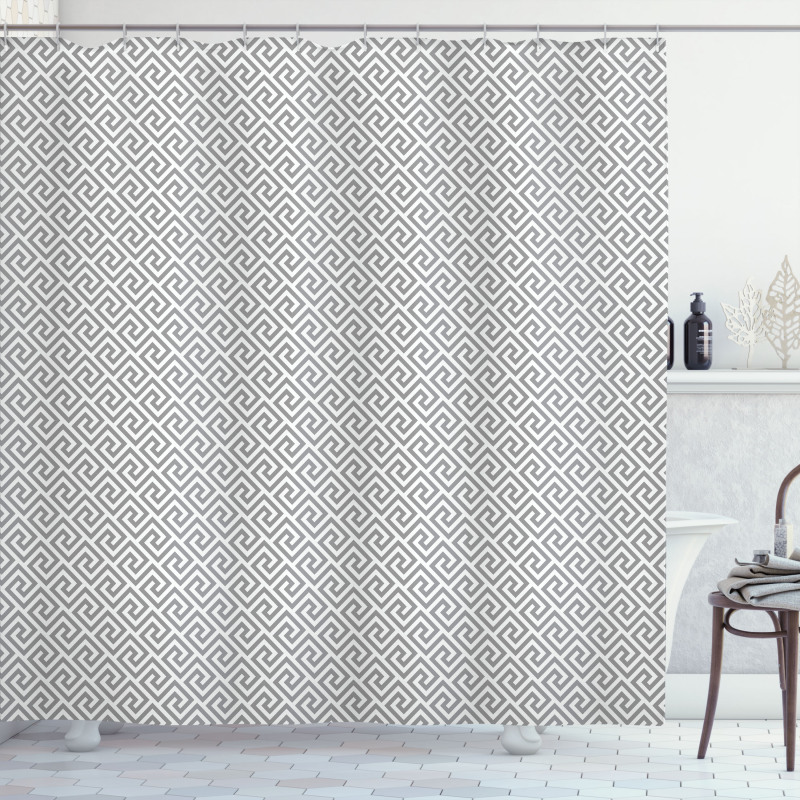 Retro Frieze Ornament Shower Curtain