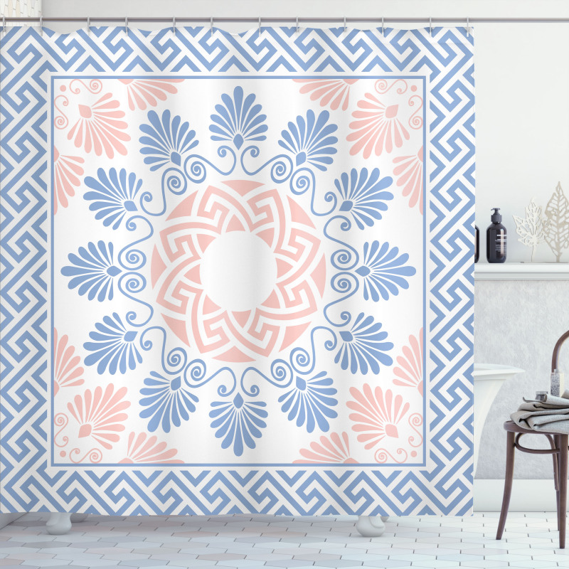 Pastel Floral Grecian Shower Curtain