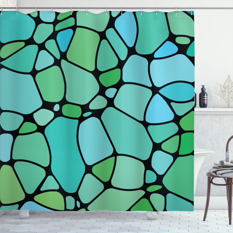 Mosaic Abstract Composition Shower Curtain