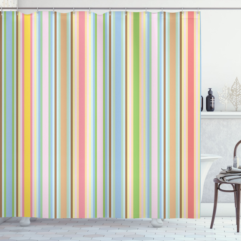 Barcode Pattern Stripes Shower Curtain
