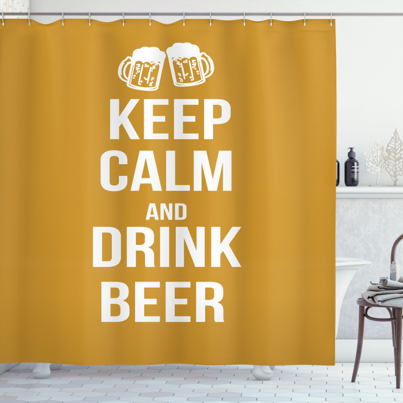 Drink Beer Retro Pub Shower Curtain