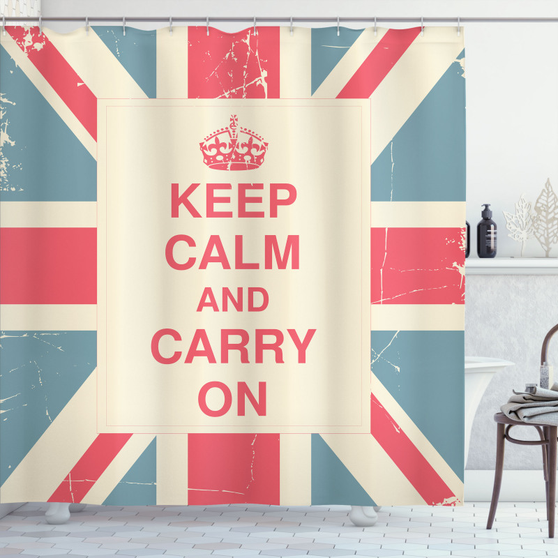 Carry on British Flag Shower Curtain