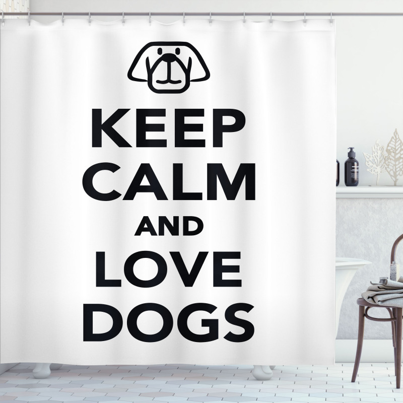 Words for Dog Lovers Shower Curtain