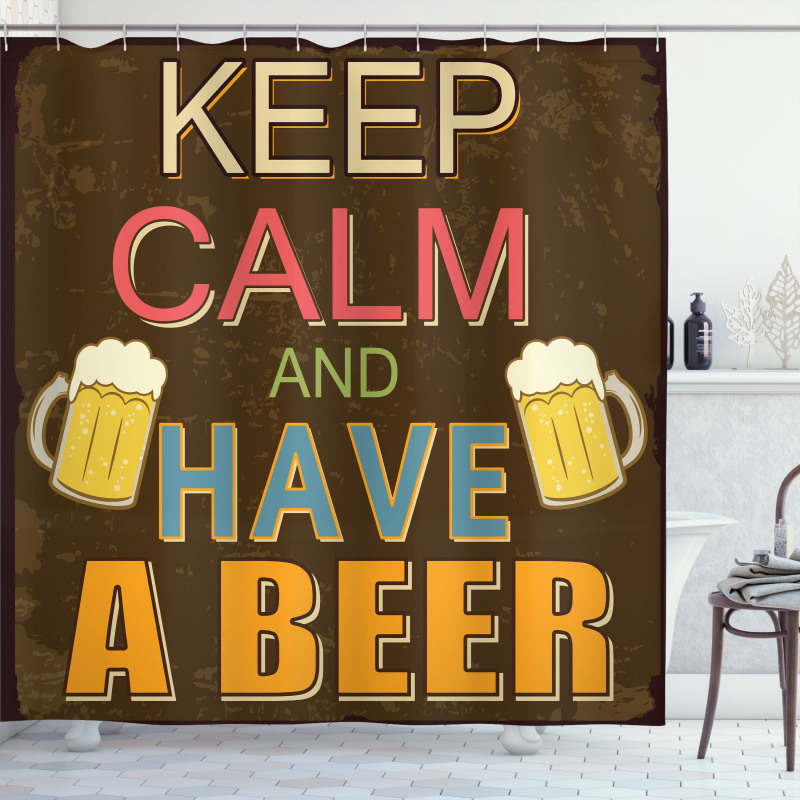 Have a Beer Vintage Shower Curtain