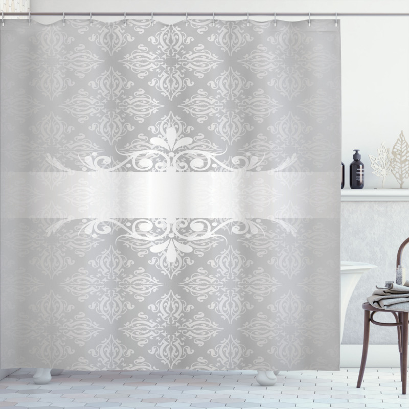 Classical Floral Scroll Shower Curtain