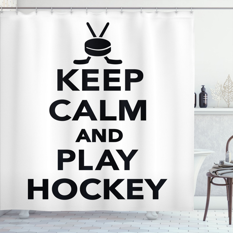 Keep Calm and Play Words Shower Curtain