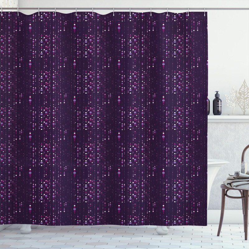 Purple Toned Dots Shower Curtain