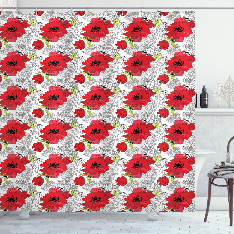 Bouquet of Spring Blooms Shower Curtain