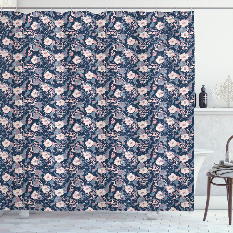 Magnolia and Roses Shower Curtain