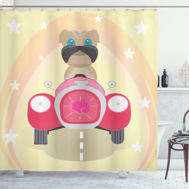Superhero Puppy Shower Curtain
