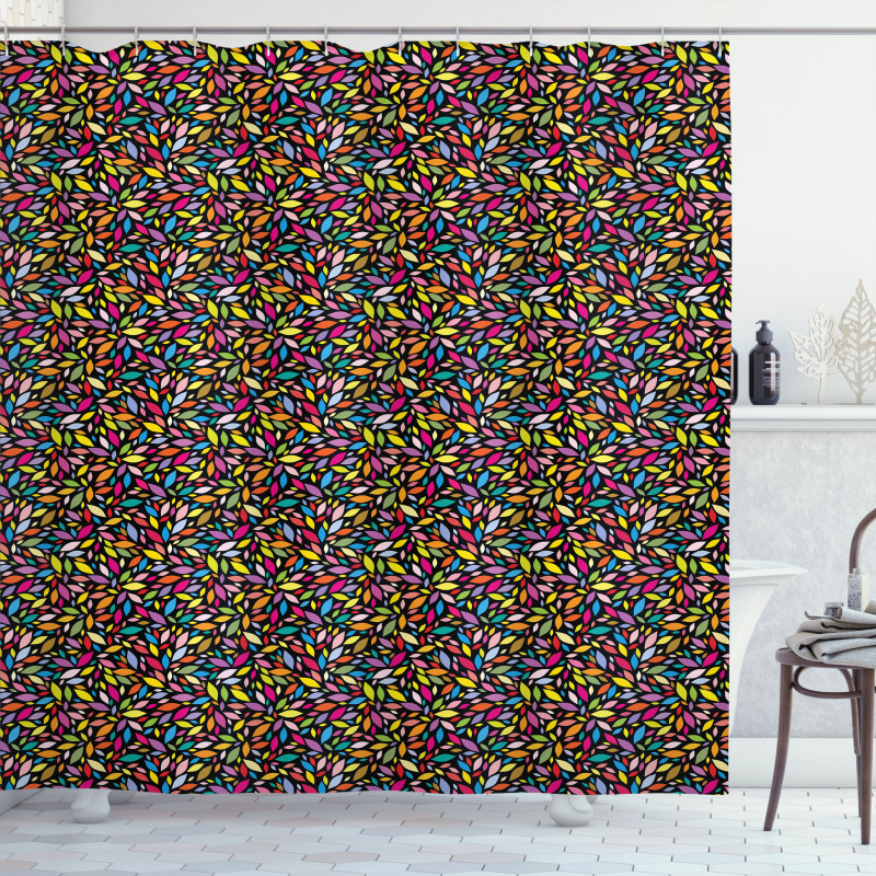 Abstract Petals Floral Shower Curtain