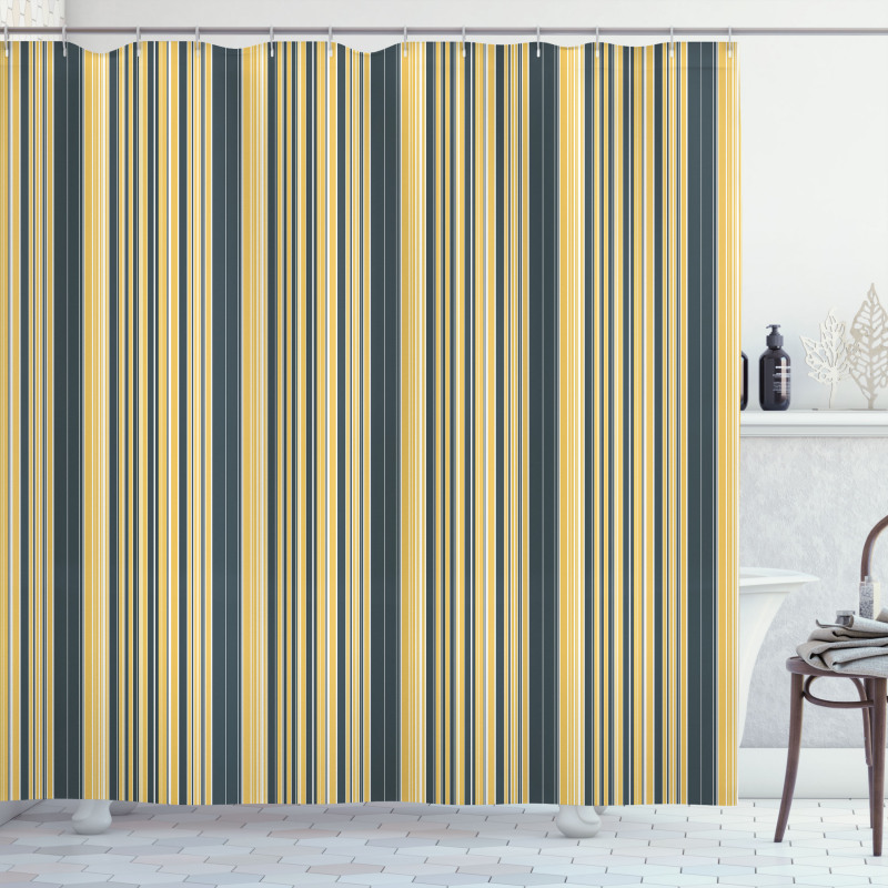 Retro Vertical Lines Shower Curtain