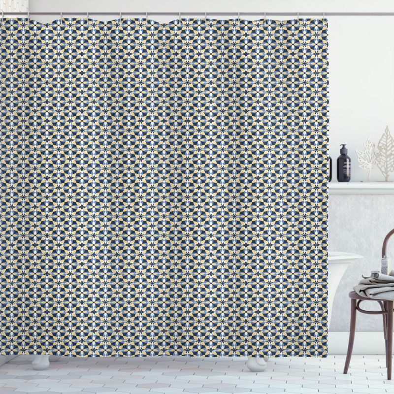 Abstract Ornament Tile Shower Curtain