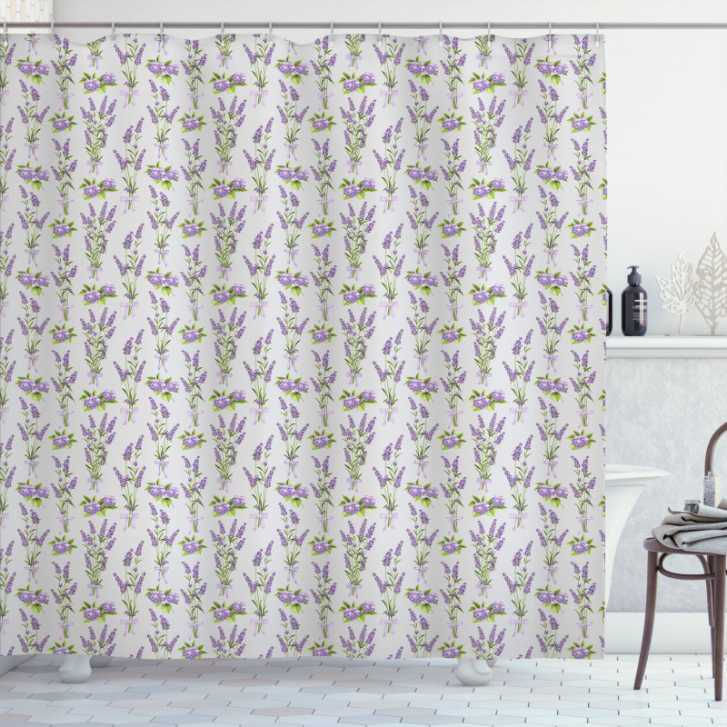 Lavender Hydrangea Art Shower Curtain