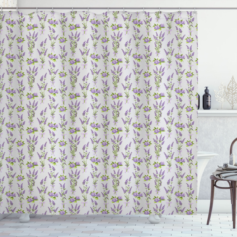 Lavender Hydrangea Art Shower Curtain